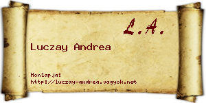 Luczay Andrea névjegykártya